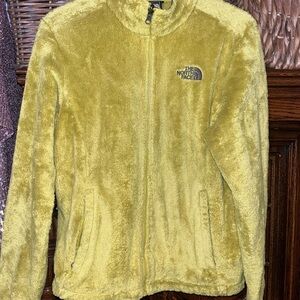 The North Face Women's Mustard silken  fleece Jacket